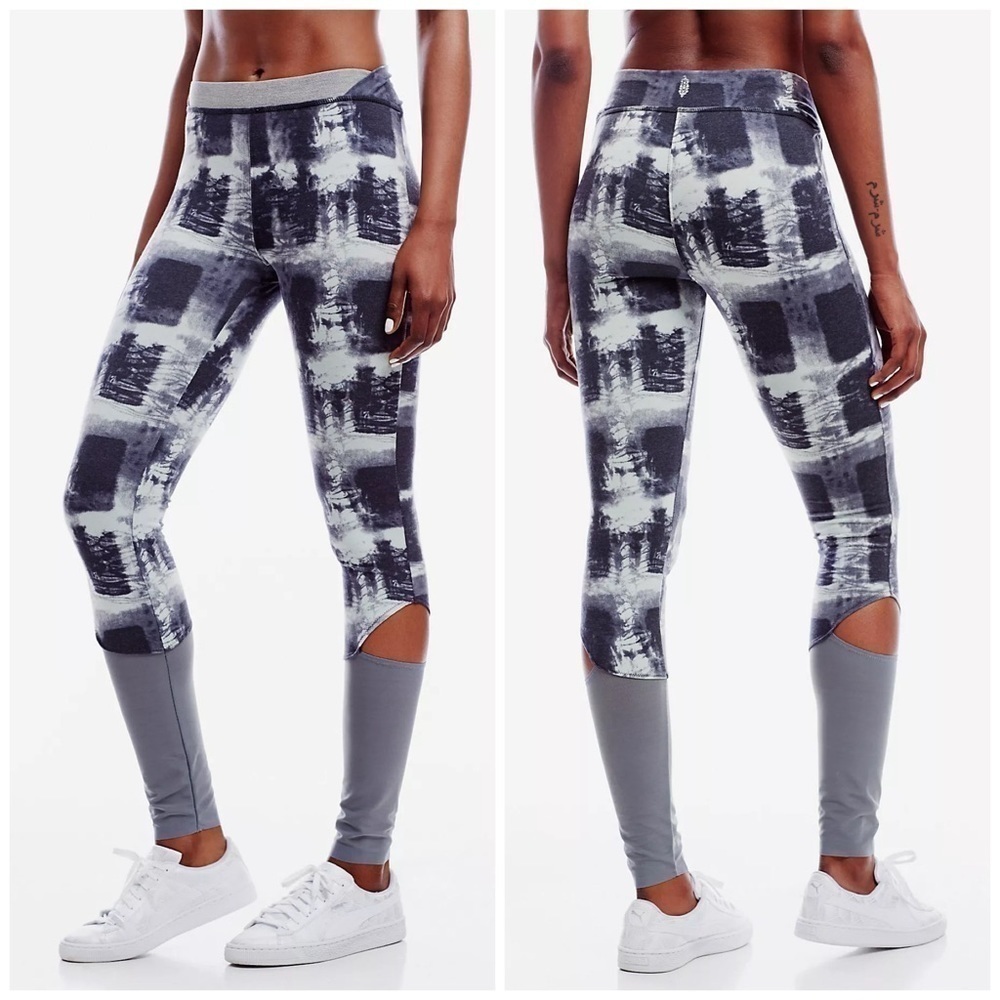 Free People Movement Printed Hendrix Legging Cotton Blend Mesh Bottom Small